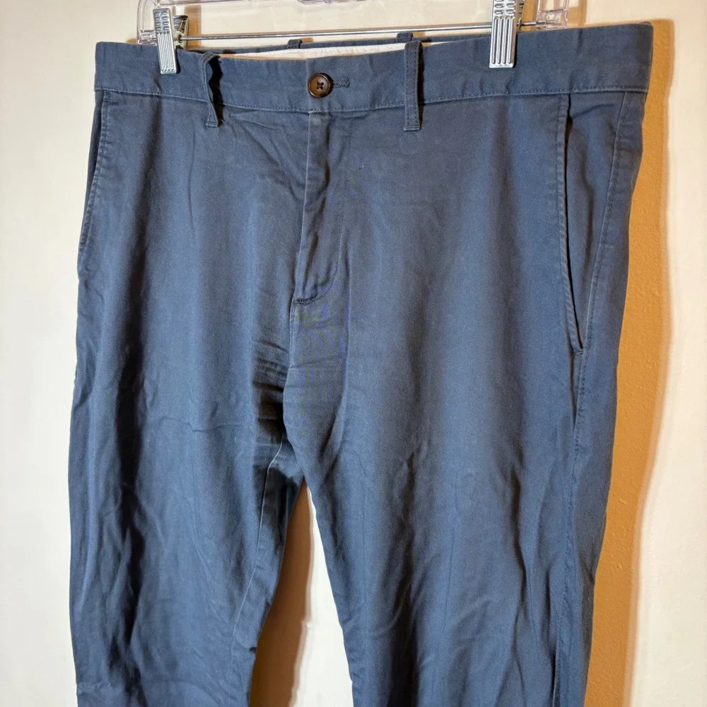 J. Crew Mens Flex Slim‎ Blue Chino Pants W33 L32 Casual Everyday